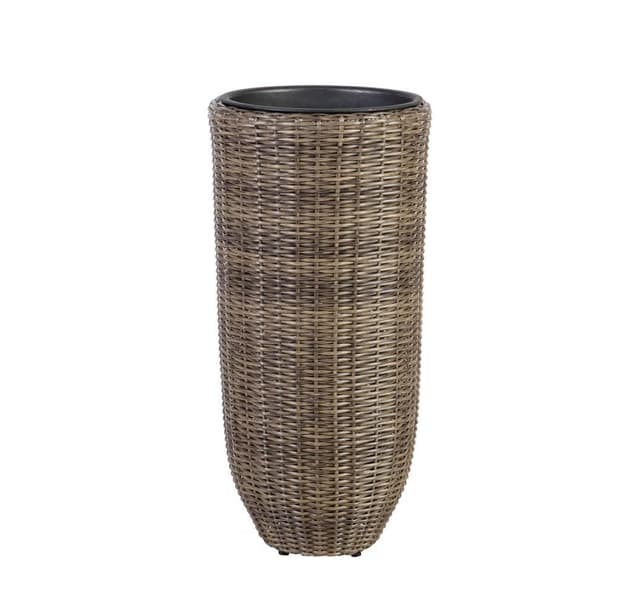 Växthållare WICKER D37xH77cm, plastflätning, färg: mörkbrun