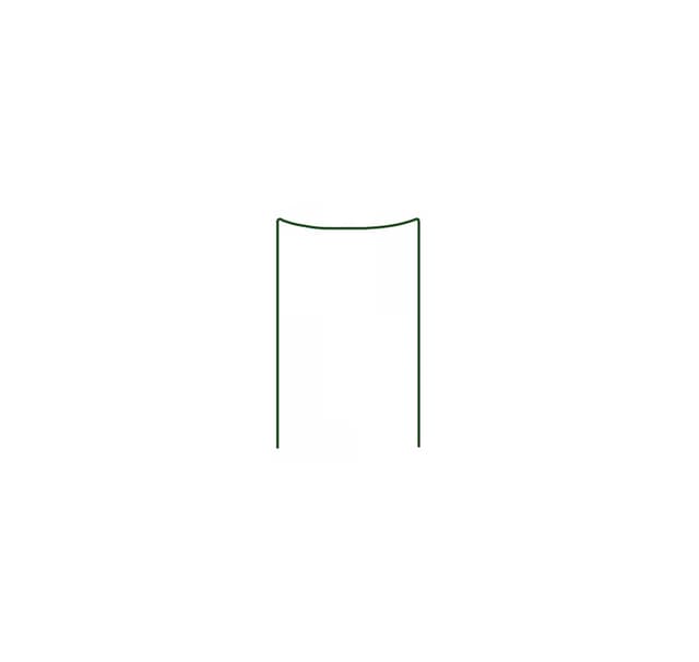 Ringstøtte til planter 1/3 hjul, diameter 40cm / højde 115cm
