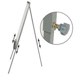 tectake Whiteboard på ben 65 x 95 cm vit + 12 magneter - vit