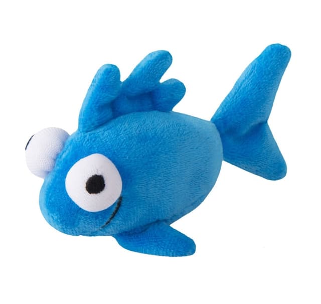 Leksak för katter Comfort Plush Fish, liten, blå