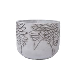 Planteholder FERN D30xH24,5cm, hvit/grå