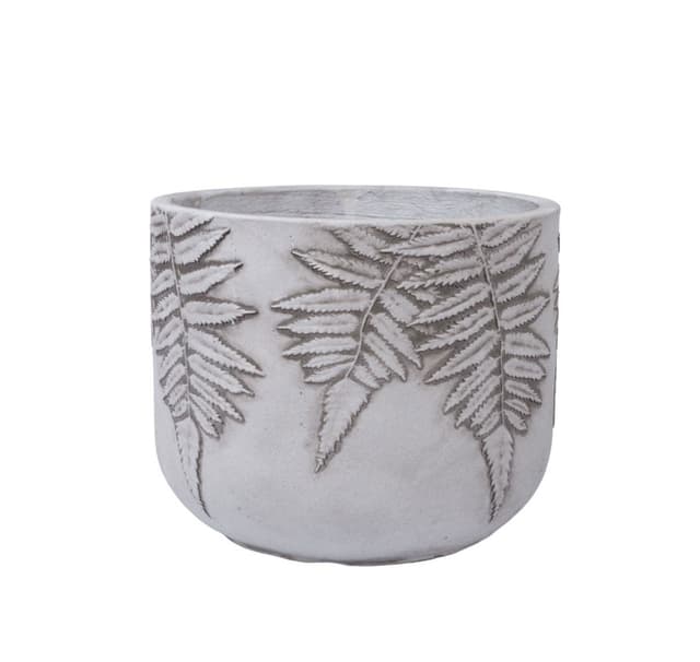 Växthållare FERN D30xH24,5cm, vit/grå