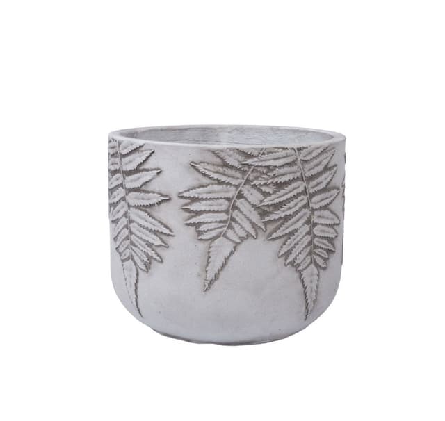 Växthållare FERN D24xH19,5cm, vit/grå