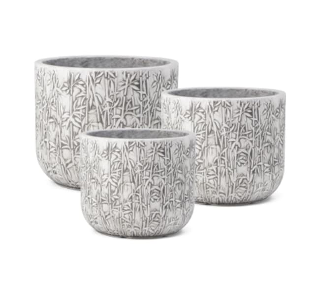 Växthållare LOUNA D24xH19,5cm, vit/grå