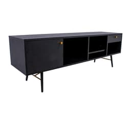 TV-bord LUXEMBOURG 150x40xH50cm, svart