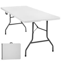 Campingbord sammenleggbart - 183x76x74cm - hvit