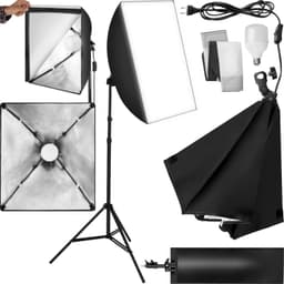 Valokuvausvalaistus + softbox malli 1 kantolaukulla. -