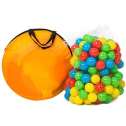 tectake Pyramide-legetelt med tunnel, 200 bolde og taske 45 x 45 x 7 cm Flere Farver