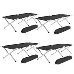 4 Feltsenge i aluminium - sort