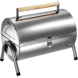 BBQ kullgrill av rustfritt stål - sølv