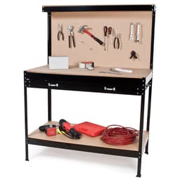 Arbeidsbenk med perforert vegg - 120 x 60 x 156 cm