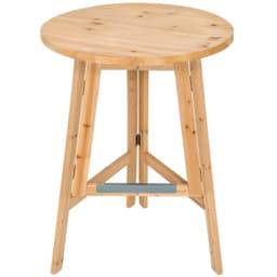 Højt cafebord i massivt træ foldbar 79x110cm - brun