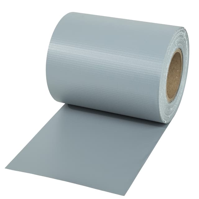 tectake PVC-skyddsfilm med fästklämmor - 70 m, grå