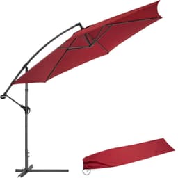 tectake Parasoll 350 cm - röd