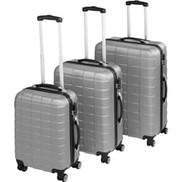 Kuffertsæt 3-dele hardcase - sølv