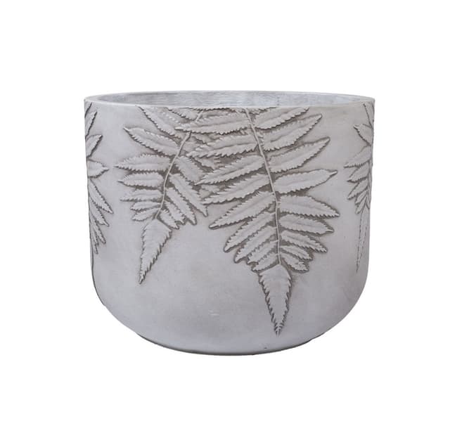 Växthållare FERN D37xH30cm, vit/grå