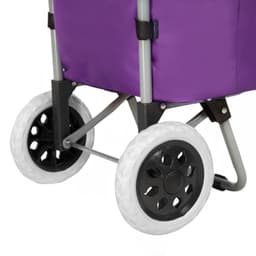 Indkøbstrolley sammenklappelig - lilla