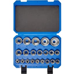 tectake Utvändig XZN hylsnyckelsats 21 delar 26 x 18 x 6.5 cm Blå