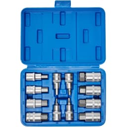 tectake Hylsnyckelsats insex, 12 delar 22 x 16.5 x 4.5 cm Blå