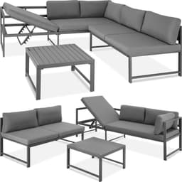 Utesofa med bord Faro - lameller