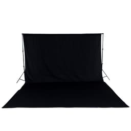 tectake Fotobakgrund / Backdrop set 3x6m med väska - svart