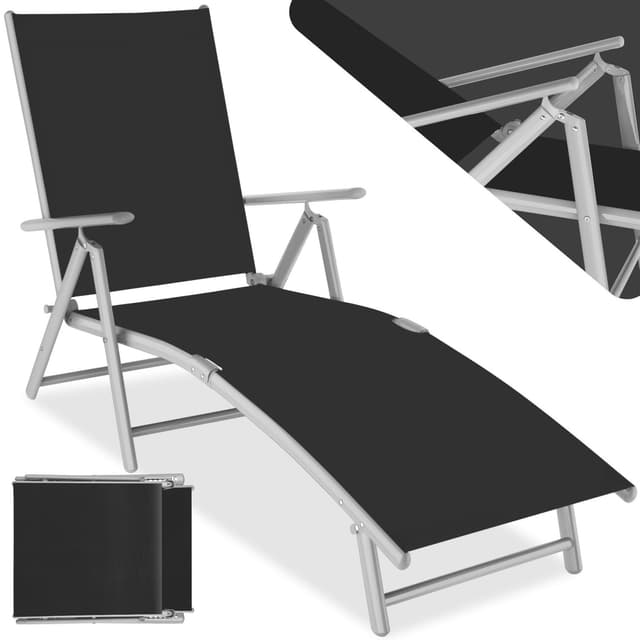 tectake Solsäng Marisol - svart/silver