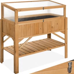 tectake Planteringslåda med överdel - brun
