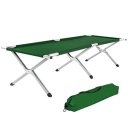 tectake Tältsäng i aluminium, hopfällbar - grön