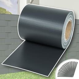 tectake PVC-skyddsfilm med fästklämmor - 70 m, antracit