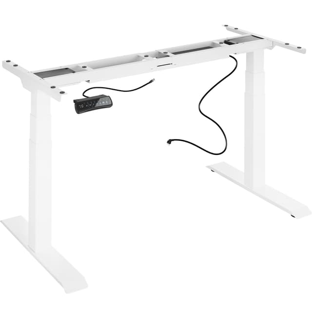 tectake Höj- och sänkbart skrivbord Dennis - vit