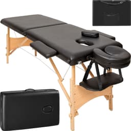tectake 2-zons massagebänk 5 cm stoppning + väska - svart