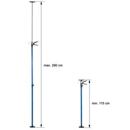 tectake 4 takstöd 115 – 290cm - blå