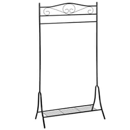 tectake Klädställning metall antik 90 x 44 x 173 cm Svart