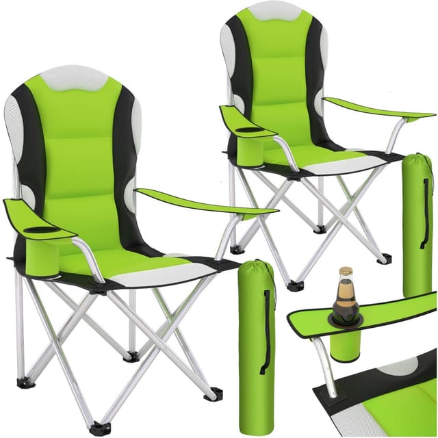 2 Campingstole polstret - grøn