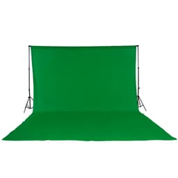 tectake Stativsystem til fotobaggrund 3x6m med taske 300 x 600 x 180 cm Grøn