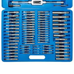 tectake Gevindskæresæt med 110 dele 43 x 32 x 6 cm Blå