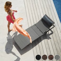 Solseng i polyrattan Anschelika - sort