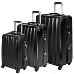 tectake Resväskeset i polycarbonat - svart