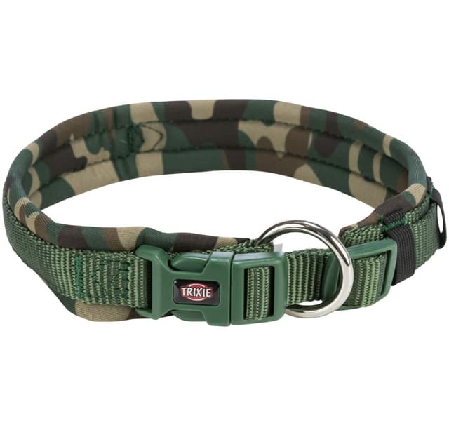 Premium krave, ekstra bred neopren polstring, L–XL: 56–62 cm/25 mm, camouflage/grøn