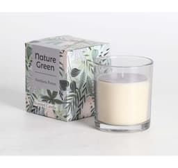 Doftljus i glas NATURGRÖN H9,5cm, Norra Skogen