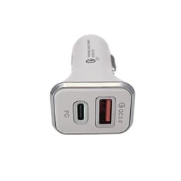 Billader 2 i 1 USB-C USB-A Hvit