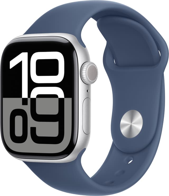 Apple Watch S10 42mm GPS (Silver Aluminium/Denim Sport Band) S/M