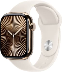 Apple Watch S10 42mm GPS+Cel (Gulltitan/Stjerneskinn Sport Band) S/M