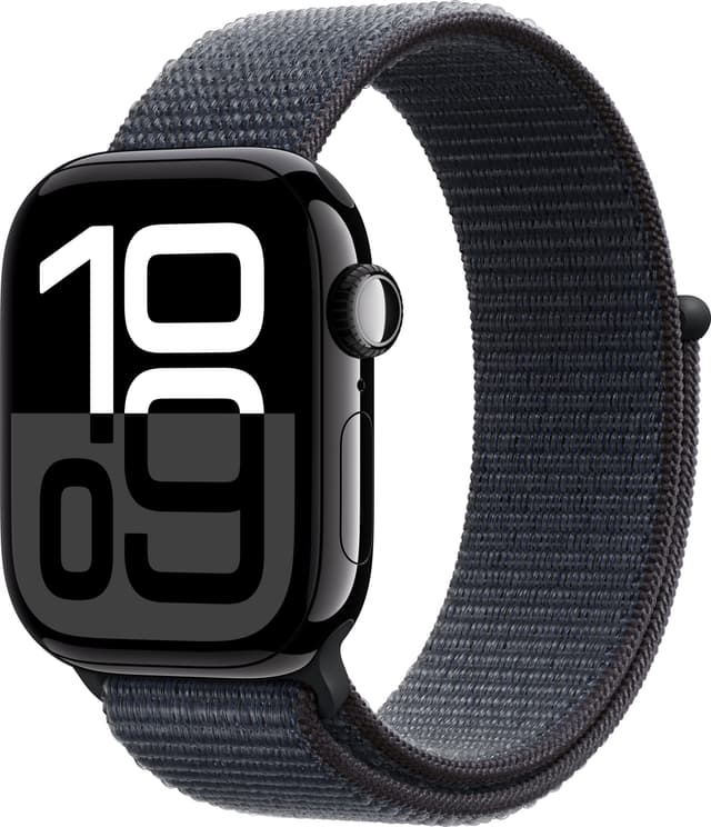 Apple Watch S10 46mm GPS (Sort Aluminium/Blekk Sport Loop)