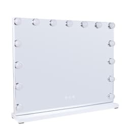 UNIQ XL Luksus Hollywood Sminkespeil med Lys - 15 LED-pærer og Touchfunksjon - Hvit