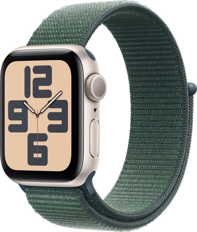 Apple Watch SE 2nd Gen 40mm GPS (Stjerneskinn Alu/Tjerngrønn sport loop)