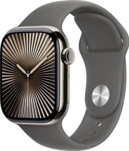 Apple Watch S10 42mm GPS+Cel (Naturlig Titan/Stengrå Sport Band) M/L