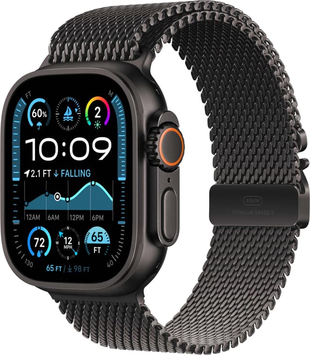 Apple Watch Ultra 2 49mm GPS+CEL (Sort Titan/Sort Titan Milanese Loop) L