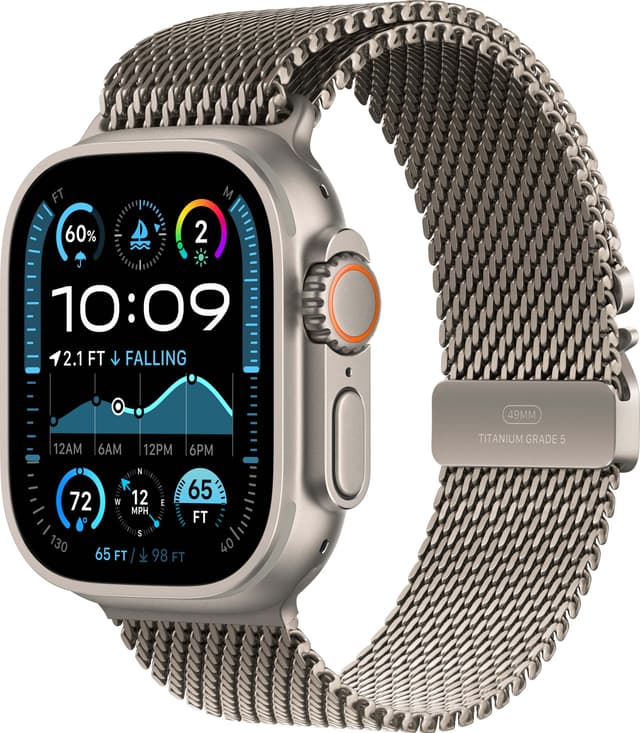 Apple Watch Ultra 2 49mm GPS+CEL (Natural Titanium/Natural Titanium Milanese Loop) S