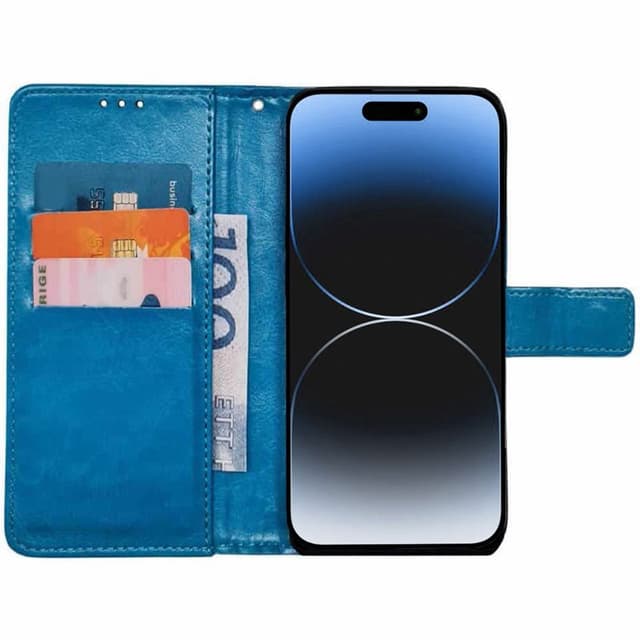 Wallet cover 3-kort iPhone 16 Pro Max - Lyseblå